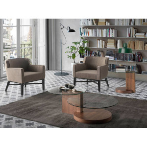 SIMONE design dohányzóasztal - dió