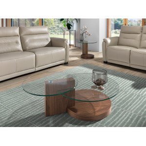 SIMONE design dohányzóasztal - dió