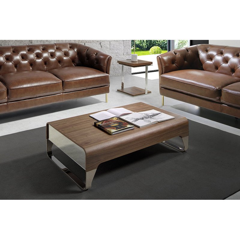 SOLO design dohányzóasztal - dió - 120cm