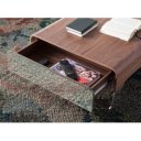 SOLO design dohányzóasztal - dió - 120cm