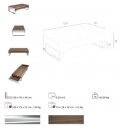 SOLO design dohányzóasztal - dió - 120cm