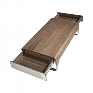 SOLO design dohányzóasztal - dió - 120cm