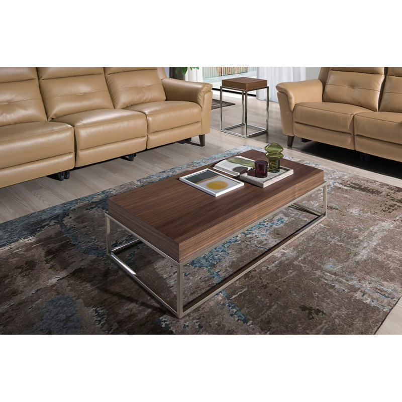 PLAIN design dohányzóasztal - dió - 123cm
