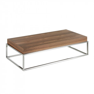 PLAIN design dohányzóasztal - dió - 123cm