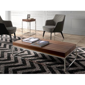 PLAIN design dohányzóasztal - dió - 123cm