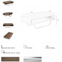 EMERALD design dohányzóasztal - dió - 120cm