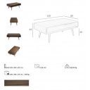 YAGO design dió dohányzóasztal - 120cm