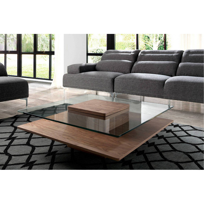 GOMEZ design dohányzóasztal - dió