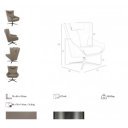 CASCADE design fotel - szürke