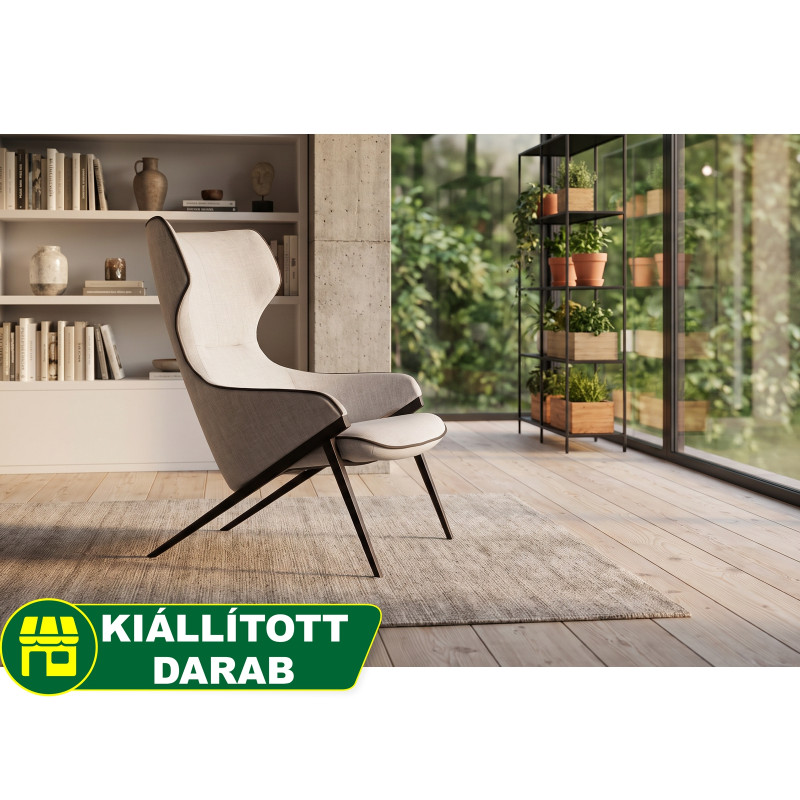 SLIM design fotel - világosszürke