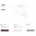 SPIRIT design üveg konzolasztal - 120cm