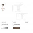 ANGEL design konzolasztal - dió - 150cm