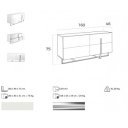 MONIQ design komód - fehér - 160cm