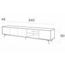CONTINENTAL modern TV állvány - 240cm