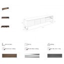 FERRANO design TV-szekrény - 200cm - dió