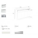 PHASE design komód - 140cm -fehér