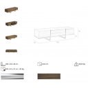 MODUS TV-szekrény - 180cm - dió