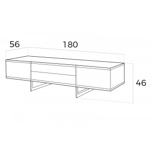 MODUS TV-szekrény - 180cm - dió