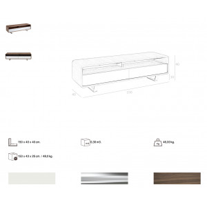 EMERALD design TV-szekrény- dió - 150cm