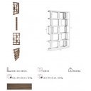 LAZARUS design polc - 195cm - dió