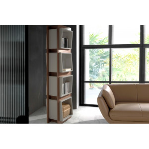JAZZ design polc - 200cm - szürke/dió Angel Cerdá