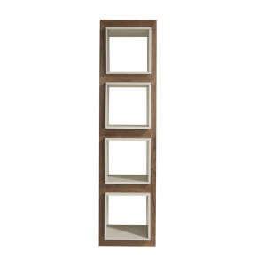 JAZZ design polc - 200cm - szürke/dió