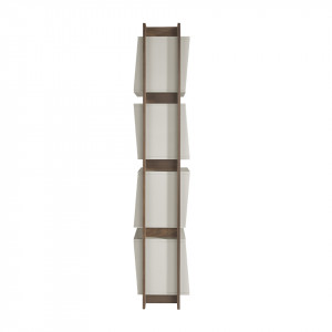 JAZZ design polc - 200cm - szürke/dió