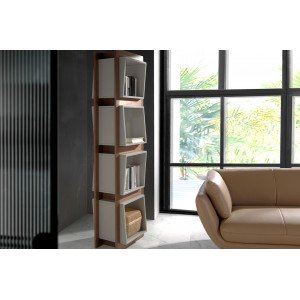 JAZZ design polc - 200cm - szürke/dió Angel Cerdá