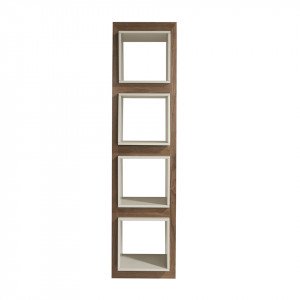JAZZ design polc - 200cm - szürke/dió