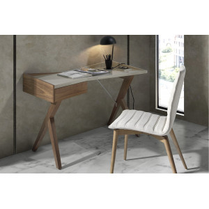 ORIGAMI design íróasztal - 120cm - szürke/dió Angel Cerdá