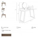 MADAM design fésülködőasztal - dió