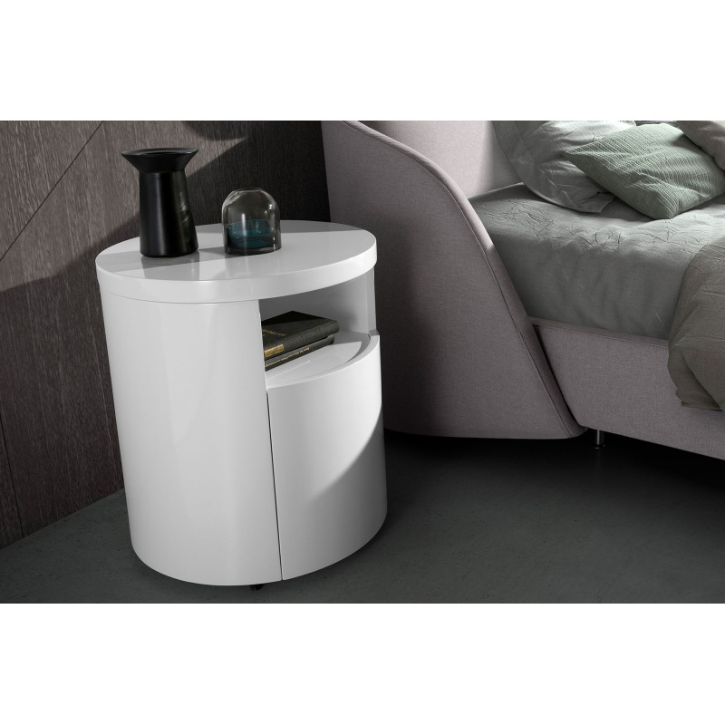 NIGELLA design éjjeliszekrény - fehér