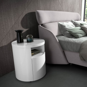 NIGELLA design éjjeliszekrény - fehér