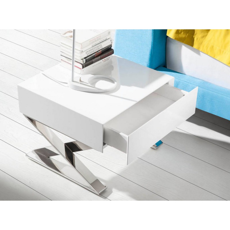 NEXUS design éjjeliszekrény - fehér