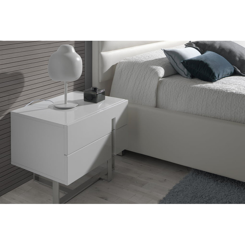 MONIQ design éjjeliszekrény - fehér