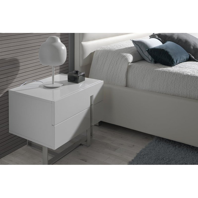 MONIQ design éjjeliszekrény - fehér