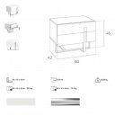 MONIQ design éjjeliszekrény - fehér