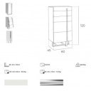 MONIQ design fiókos szekrény - 120cm
