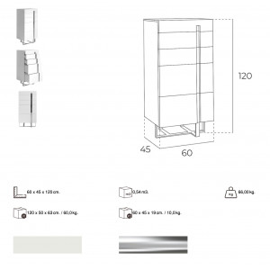 MONIQ design fiókos szekrény - 120cm