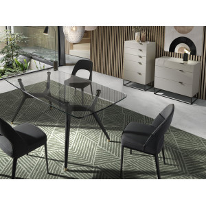 PASADENA TALL design fiókos szekrény - szürke