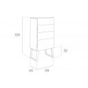 LUDOVICA design szekrény - dió