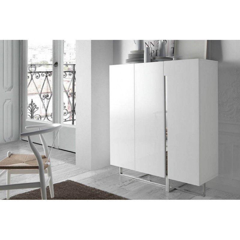 MONIQ design szekrény - fehér - 135cm