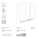 MONIQ design szekrény - fehér - 135cm