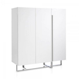 MONIQ design szekrény - fehér - 135cm
