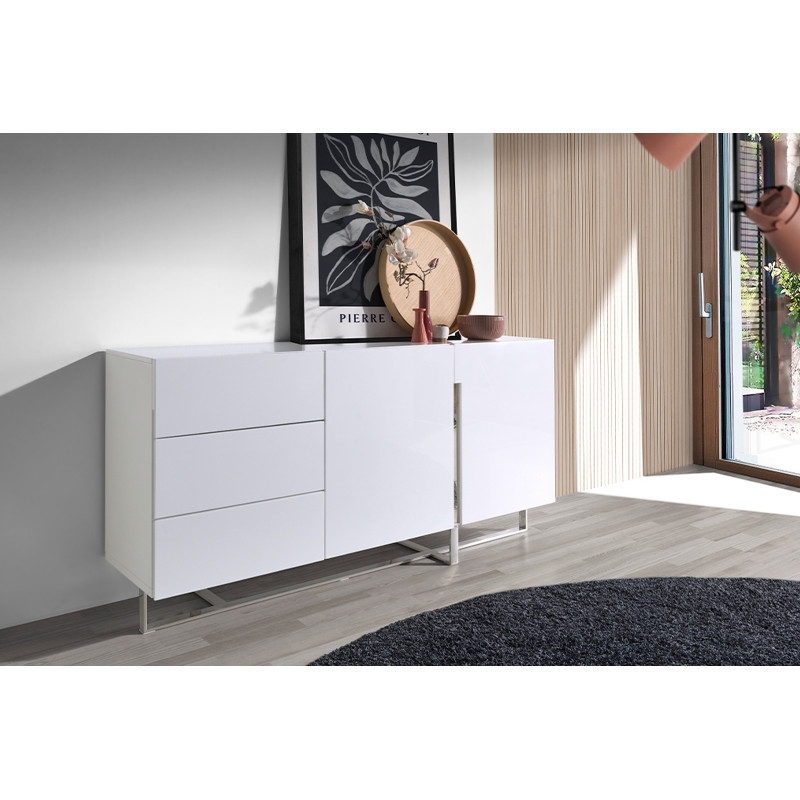 MONIQ - II design komód - fehér - 180cm