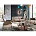 PEDRAZA prémium bőr kanapé - 3 személyes - szürke