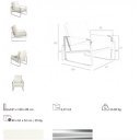 PAMPLONA design fotel - fehér