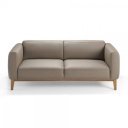 PEDRAZA prémium bőr kanapé - 2 személyes - szürke