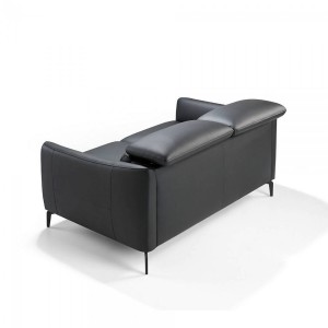 VIGO prémium bőr kanapé - 2 személyes - fekete