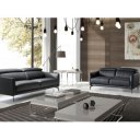 VIGO prémium bőr kanapé - 3 személyes - fekete